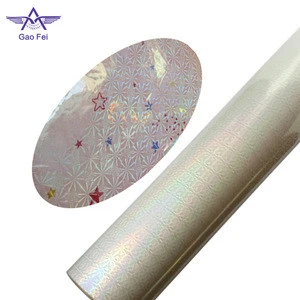 embossing snow pattern 17 microns BOPP transparent holographic film rolls for printed paper lamination