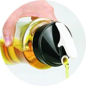 Ergo shape glass Honey and Syrup Dispenser 220ml with Non-drip Spout