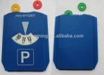Euro Auto Plastic Parking Disc Ice Scraper with Plastic Chips Car Parking Disc