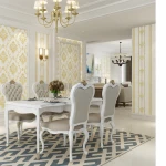 European style non woven fabric TV background wallpaper thickened 3D soft package simple modern living room bedroom wallpaper