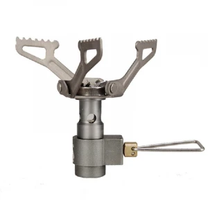 Factory direct sell 3000t outdoor portable high quality titanium alloy folding camping mini gas stove