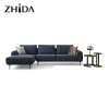 Factory direct wholesale 4 seater furniture living room corner l shape sofas for villa home