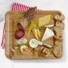 Factory high quality bamboo cheese board and cutlery set