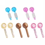 Factory Low MOQ Eye Massager Blue Face Glass Face Beauty Eye Roller Ball Massage Ice Globe