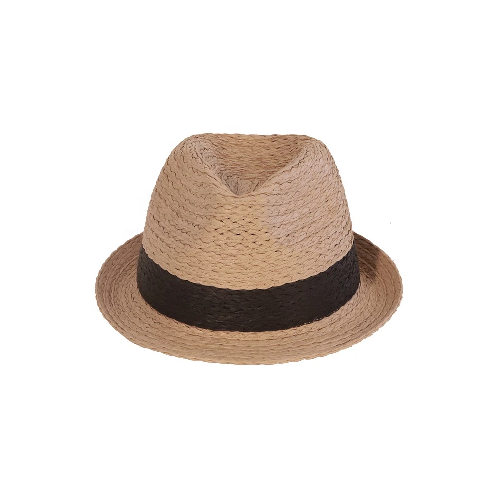factory manufacturer wholesale Beach Summer wide brim Foldable Straw fedora hat