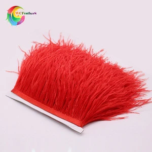 Factory Price 10 Meters Real Ostrich Feather Trim Fringe Trimming for Skirt Dress Carnival Costume 100 Yards DHL free shipping