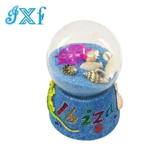 Factory Price Decorative Colorful Resin Sand Globe Souvenir