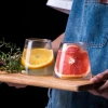 factory sales Unique Ice Cream Glass Cup/ Mountain Shape Glass Drinking Coffee Juice Cup
