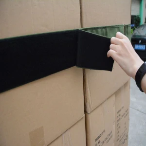 Factory wholesale reusable flexible hook and loop pallet strap