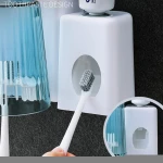 Family bathroom set wall mount shelf toothpaste toothbrush holder