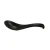Import Fancy Chinese Simple Ceramic Soup Porridge Spoon Honorable Black Spoons from China