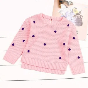 Fashion Children Baby Boy Sweaters Dot Baby Girl Sweater Winter Knit Sweaters For Kids Pullover Casual Boys Clothing 0-2 Years
