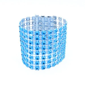 Fashion Napkin Ring Holder Rhinestone Mesh Wrap Serviette Buckle for Banquet Party Table Decoration