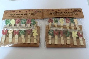 Fashion promotion art wooden clip plain claw hair clip