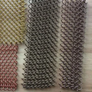 Fashionable Multi-color Aluminum Metal Chain Architectural Decoration Mesh Curtain