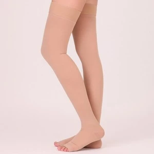 FDA 20-30mmHg  Toeless Anti-Slip  Compression Medical Thigh High Stocking For Varicose Veins
