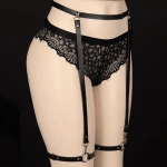 female women   leather harness tight suspender punk strap leg ring garter belts bondage belt