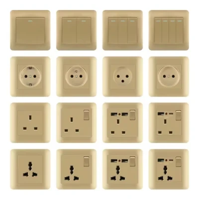 Fiko UK Standard Wall Switch and Socket with USB Type a+C Charge Ports Suitable for Home/Hotel Light Switch and Power Outlets