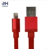 Flat Braided Aluminum Housing MFI Certified 8 Pin Usb Charging Cords for iPhone iPad iPod USB Sync Charger Data Cable Cord