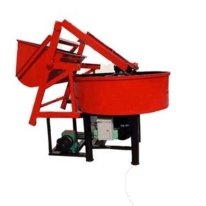 Flat mouth concrete mixer with automatic feeding hopper