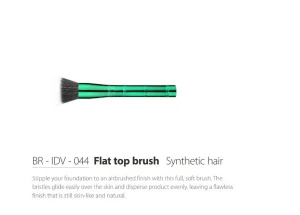 Flat Top Brush Synthetic Hair Aluminum Handle Cosmetic Brush
