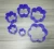 Import Flower/ heart/ round shaped plastic cake mould cookie cutters from China