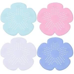Flower Shape Silicone Shower Drain Covers Sink Strainer Filter Hair Anti-slip Sink Filter Floor Drain for  Bathroom kitchen.