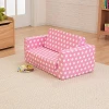 Foam Child Sofa Lounger Folding Sofa Bed Lightweight Kid Party Sofa with White Polka Dots