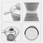 Foldable Drink Bottles Custom Logo Sport Folding 500Ml Silicone Water Bottle Collapsible Bpa Free Drinking Sport Bottle Water