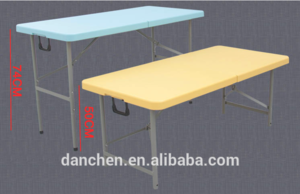 Foldable plastic camping tables, regular folding outdoor tables , easy carry picnic tables