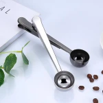 Food Grade Stainless Steel / Metal Gold Coffee Scoop / Scooper Clip Tool