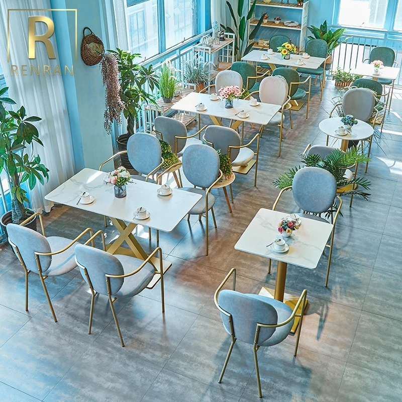 Foshan furniture new product metal table and chairs sets cafe patio furniture used commercial furniture restaurant luxury