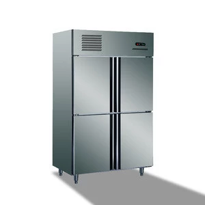 Four Door Upright Half Freezer Half Refrigerator Deep Freezer Refrigerator / Freezer Cold Storage