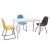 Import Free sample cheap classic 4 seater modern fiber glass top dining table set/dining table and chair from China