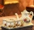 FT-A121 Wholesale European Luxury Style Rose Ceramic Coffee Cup Tea Set With Tea Tray