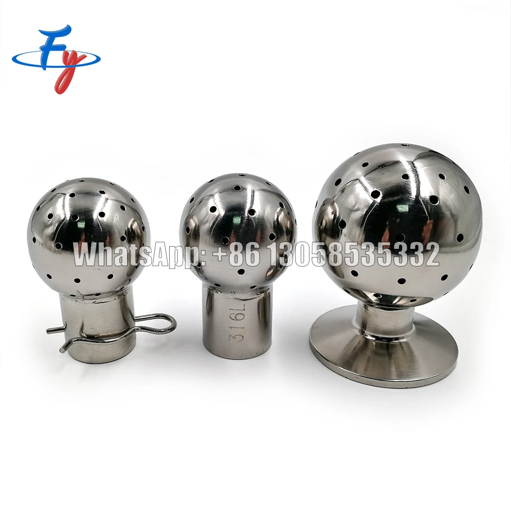 FY Stainless Steel 316 Static Cleaning Spray Ball, High Quality Large Flow Full Coverage Tank Fixed Washing Spray Nozzle