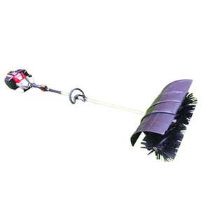 gas powered lawn sweeper for  hand push with wheels
