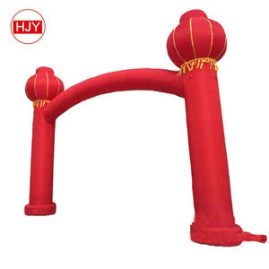 Giant inflatable castle red festive arch inflatable castle entrance arch for sale