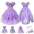 Import Girls Princess Sofia Dress Cosplay Costume Kids Sequins Layered Deluxe Gown Child Carnival Halloween Party Fancy Dress up from China