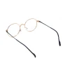 Gold Color Round Metal Magnetic Clip On Eyeglasses Frames With Silm Temple Eyeglasses Frames Clip On
