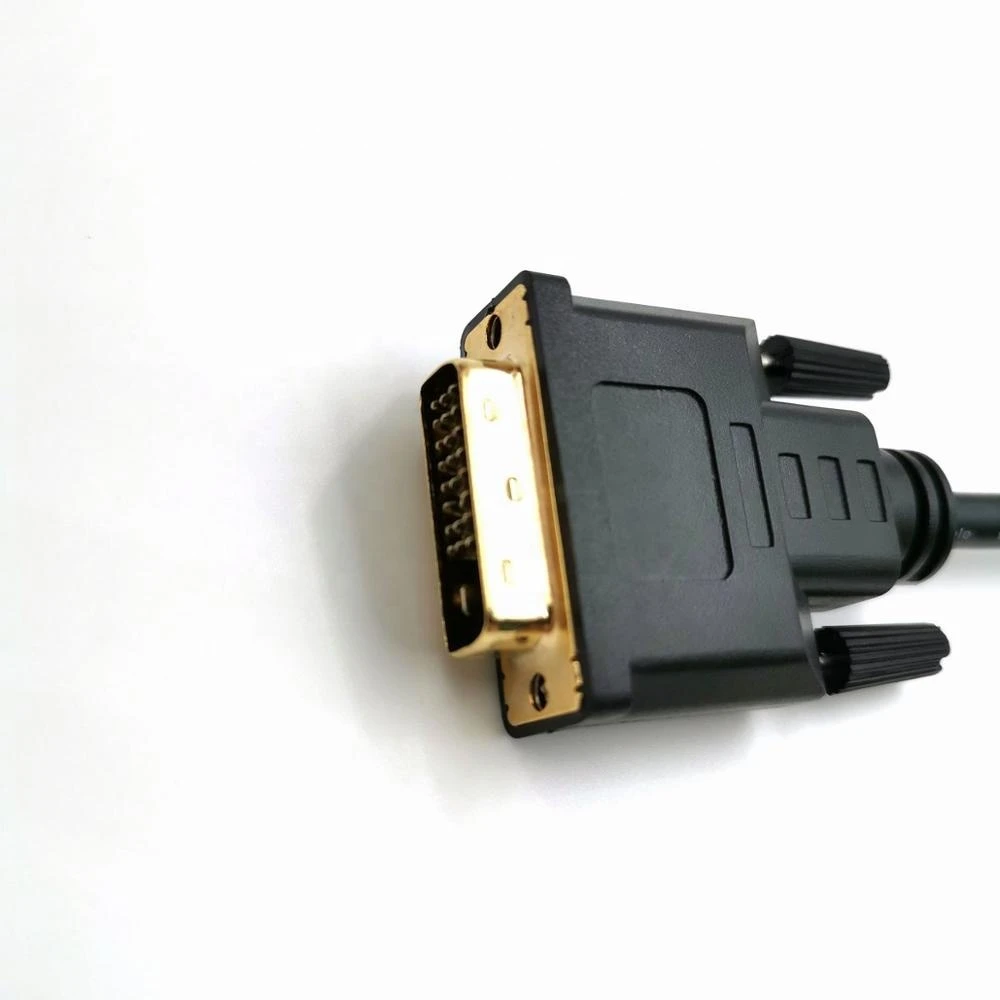 Gold Plated High Resolution   male to male  black DVI 24+1 cable