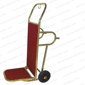 Gold Plated Hotel birdcage luggage trolley bellboy luggage trolley