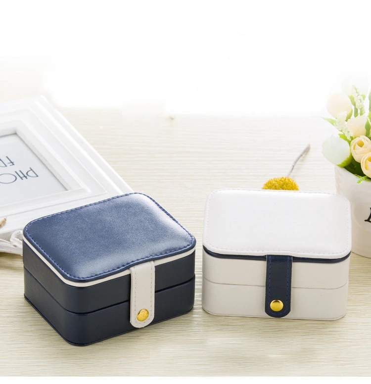 Good quality promotional box jewelry leather PU jewelry box for gift