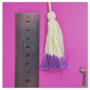 Gradient effect tassel trims with string for garment accessories