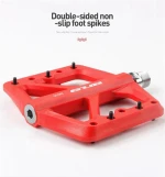 GUB GC002 Mountain Bike MTB Pedals BMX Flat Platform Nylon Fixed Gear Ultralight Cycling Bearing Bicycle Pedals