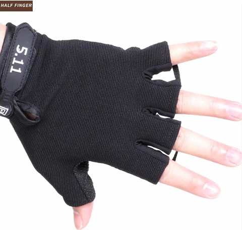 Half-finger black protective special forces non-slip protection downhill tactical breathable gloves
