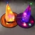 Halloween Luminous Headdress Wizard Hat Cosplay Fancy Dress Costume LED Light Hanging Witch Hat