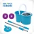 Import Hand Press Spin pole Mop with 360 Rotating Pole Bucket 2 Microfiber Heads housekeeper dust mop for car floor from China