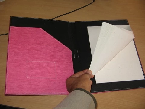 Handmade Leather Embossed Paper Hardcover Folder