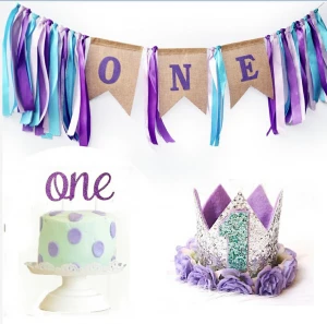 Happy First Birthday Hats Decor  One Birthday Hat Princess Crown 1st 2nd 3rd Year Old Baby Show Decoration